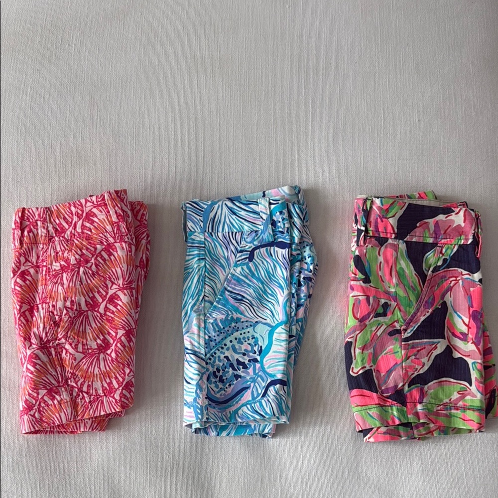 Size 2 Lilly Pulitzer &Vineyard Vines Colorful shorts set of 3